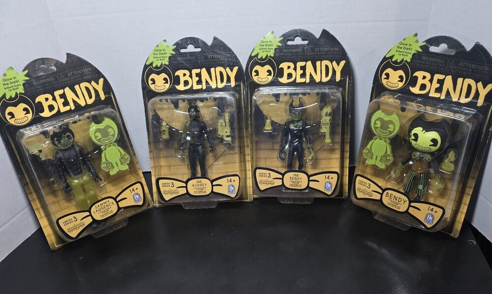 Bendy And The Dark Revival Set Series 3. Glow-In-Dark.  lot of 4